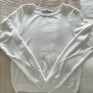 Wildfox Cream Textured Pullover sweater sz XS